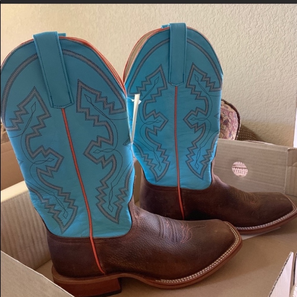 NWT Anderson Bean Turquoise and Brown Boots